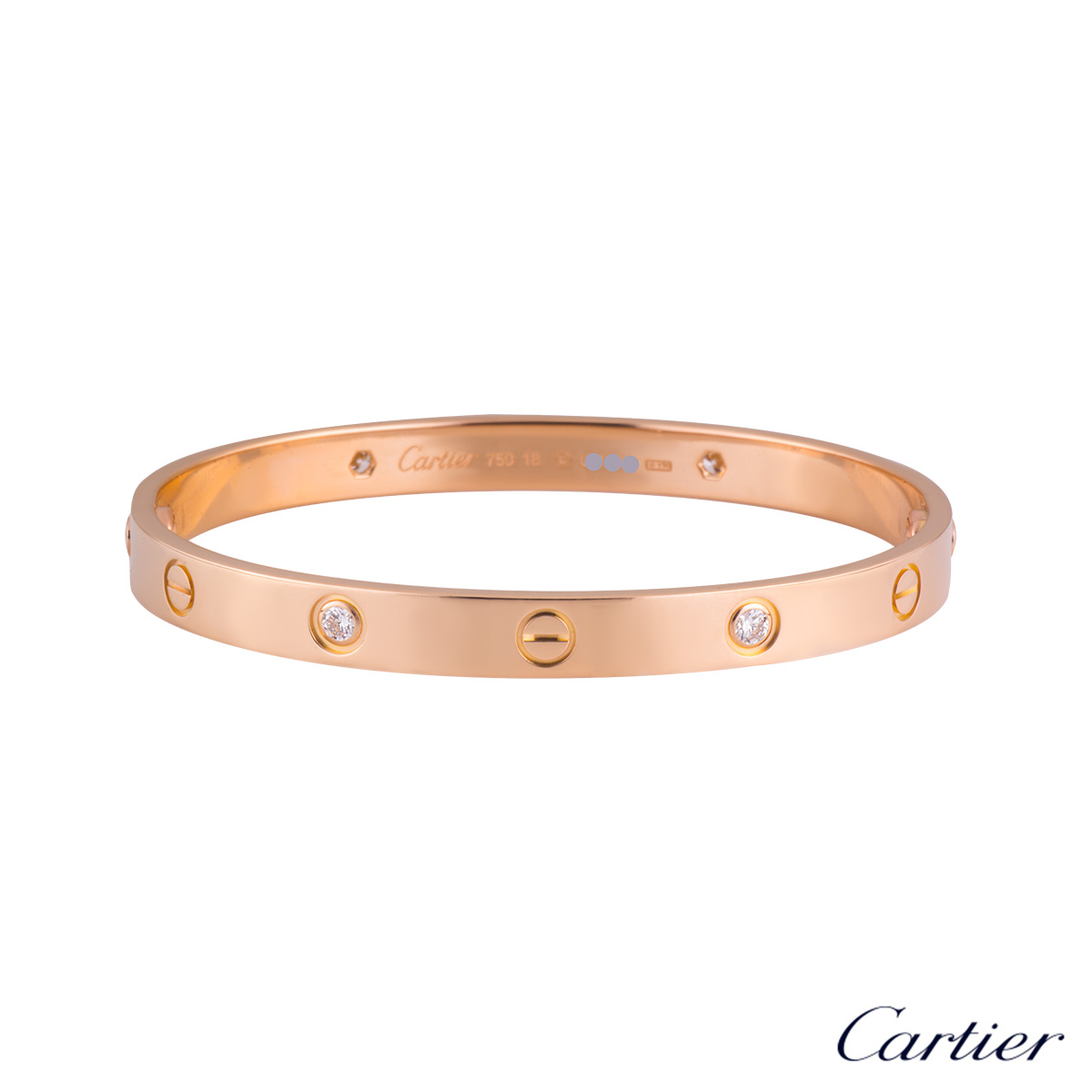 cartier love bracelet size 18 rose gold